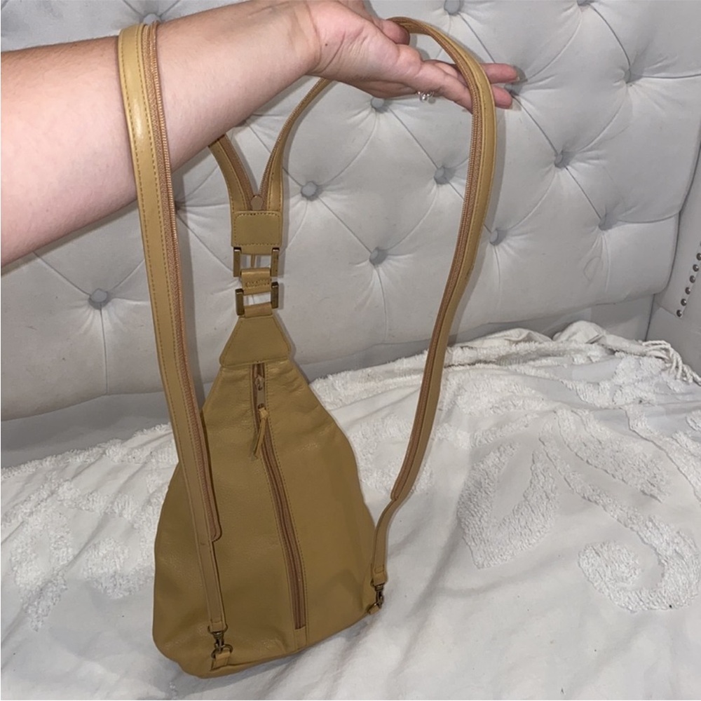 Giani Bernini Tan Leather Backpack